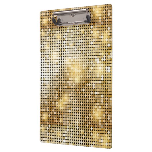 Heller funkelnder goldener klemmbrett (Links)