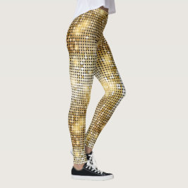 Heller funkelnder goldener leggings