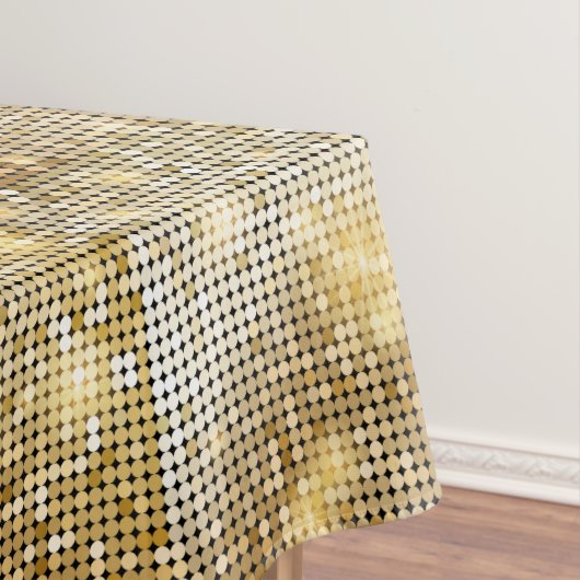 Heller funkelnder goldener tischdecke (Beispiel)
