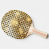Heller funkelnder goldener tischtennis schläger (Seitenansicht)