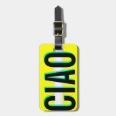 Heller Gelb CIAO-Reise-Gewohnheits-Gepäckanhänger Gepäckanhänger (Vorderseite vertikal)