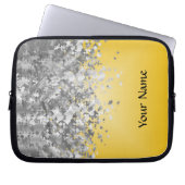 Heller Gelb- und Imitat-Glitter Laptopschutzhülle (Vorderseite)