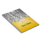 Heller Gelb- und Imitat-Glitter Notizblock (Rechte Seite)