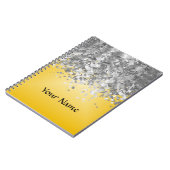 Heller Gelb- und Imitat-Glitter Notizblock (Linke Seite)