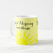 Heller gelber "guter Morgen-Sonnenschein" | gelber Kaffeetasse (Vorderseite Links)