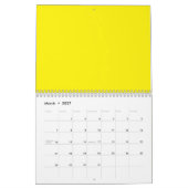 Heller gelber solider Hintergrund | Kühnes moderne Kalender (Mär 2027)