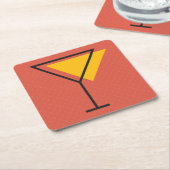 Heller Getränk-Untersetzer Martini Rechteckiger Pappuntersetzer (angewinkelt)