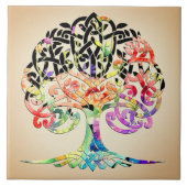 Heller, glänzender Baum der Keramik des Lebens Fliese (Vorderseite)