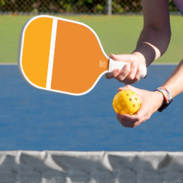 Heller, goldgelber, weißer orangefarbener Farbbloc Pickleball Schläger