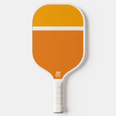 Heller, goldgelber, weißer orangefarbener Farbbloc Pickleball Schläger (Vorderseite)