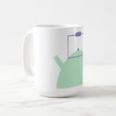 Heller grüner Teekessel Kaffeetasse (Vorderseite Links)