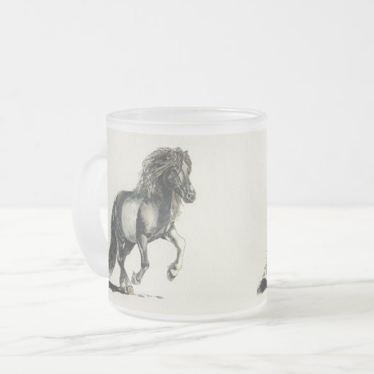 Heller herziger Isländer Mattglastasse (Vorderseite Links)