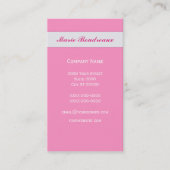 Heller Hibiskus auf Rosa Visitenkarte (Vorderseite)