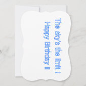 Heller Himmel, glückliche Einladung zum Geburtstag (Rückseite)