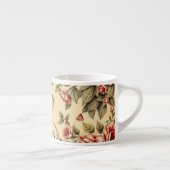 Heller Hintergrund Vintage-Blumendesign Espressotasse (Rechts)