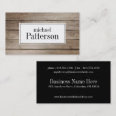 Heller hölzerner Beschaffenheits-Blick-berufliche Visitenkarte (Vorne/Hinten)