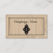 Heller hölzerner Tischler - Visitenkarte (Rückseite)