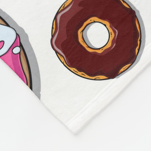 Heller Krapfen-wunderliches Muster Fleecedecke (Ecke)