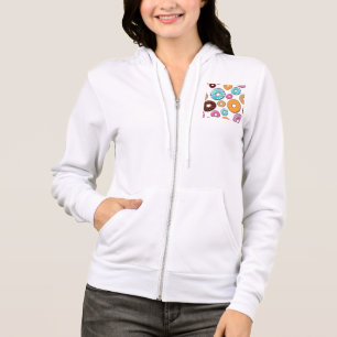 Heller Krapfen-wunderliches Muster Hoodie