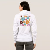 Heller Krapfen-wunderliches Muster Hoodie (Schwarz voll)