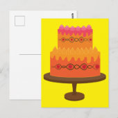 Heller Kuchen Postkarte (Vorne/Hinten)