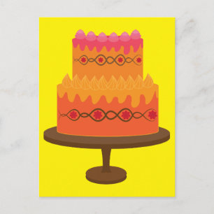 Heller Kuchen Postkarte