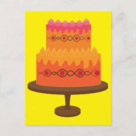 Heller Kuchen Postkarte (Vorderseite)