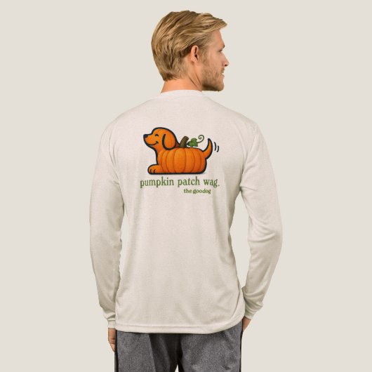 Heller Kürbiskund Herbst Männer Tri-Blend Shirt (Voller Rücken)