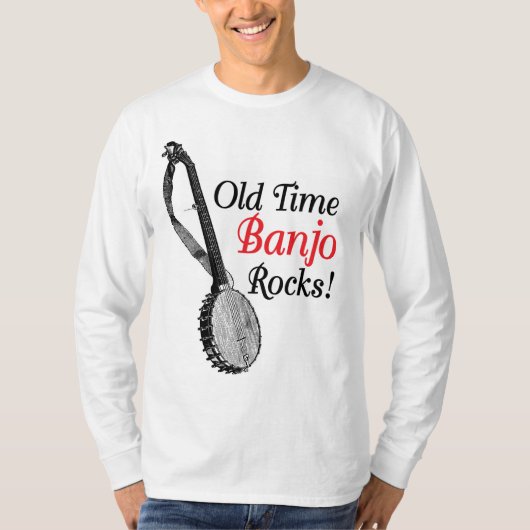 Heller langer T - Shirt die Hülse der alten (Vorderseite)