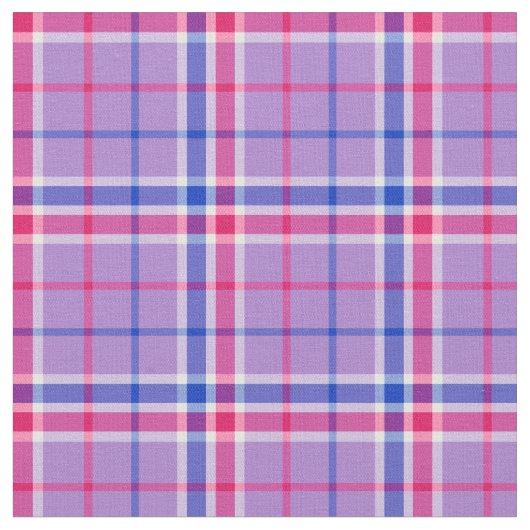 Heller Lavendel, Magenta und blaues kariertes Stoff (Nahaufnahme)