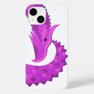Heller lila Herz-Drache auf Weiß Case-Mate iPhone 14 Hülle