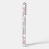 Heller lila Hintergrund mit Spitzen Bleichmuster Case-Mate iPhone Hülle (Rückseite / Rechts)