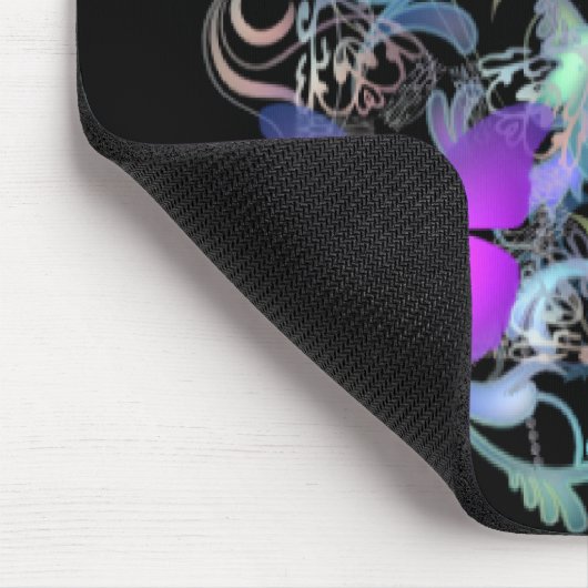 Heller lila Schmetterling Mousepad (Ecke)