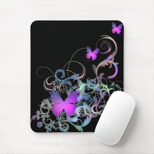 Heller lila Schmetterling Mousepad (Mit Mouse)