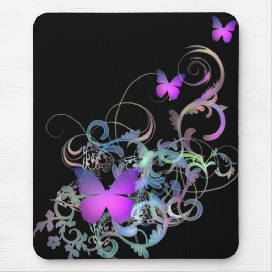 Heller lila Schmetterling Mousepad (Vorne)