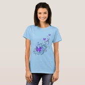 Heller lila Schmetterling T-Shirt (Vorne ganz)