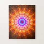 Heller lila und orange Mandala Puzzle (Vertikal)