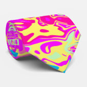 Heller Marbleized Farbabstrakter Entwurf auf Krawatte (Gerollt)
