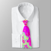 Heller Marbleized Farbabstrakter Entwurf auf Krawatte (Gebunden)