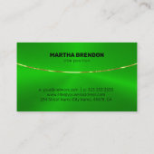 Heller Metallischer Goldakzent Visitenkarte (Rückseite)