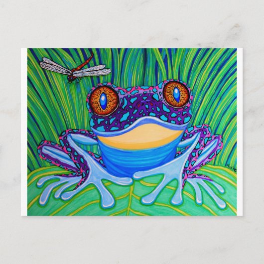 Heller mit Augen Frosch Postkarte (Vorderseite)