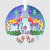 Heller moderner Seidenwindhund Ornament (Rückseite)