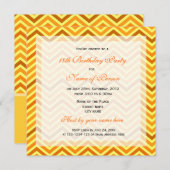 Heller, moderner, trendiger, sonniger Zickzack Geb Einladung (Vorne/Hinten)