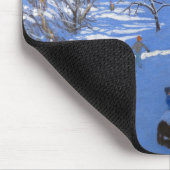 Heller Morgen an schwarzem Pool 2009 Mousepad (Ecke)