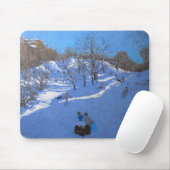 Heller Morgen an schwarzem Pool 2009 Mousepad (Mit Mouse)