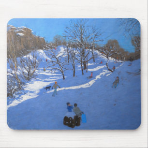 Heller Morgen an schwarzem Pool 2009 Mousepad