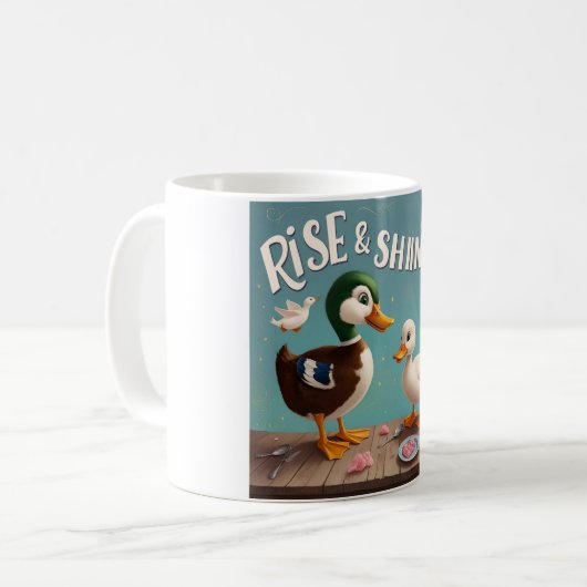Heller Morgen mit Enten Kaffeetasse (Vorderseite Links)