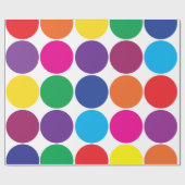 Heller mutiger bunter Regenbogen kreist Tupfen ein Geschenkpapier (Flach)