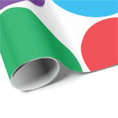 Heller mutiger bunter Regenbogen kreist Tupfen ein Geschenkpapier (Rolleneckpunkt)