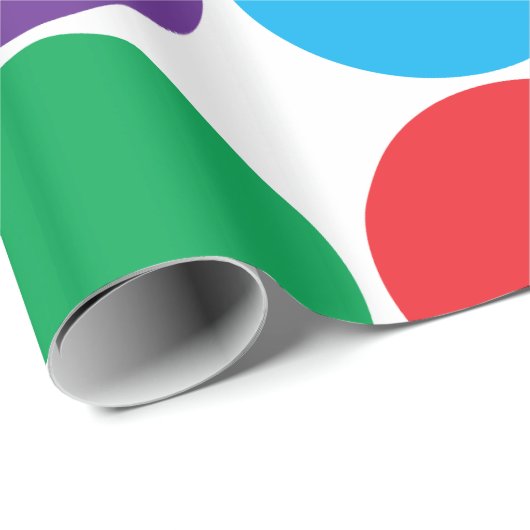 Heller mutiger bunter Regenbogen kreist Tupfen ein Geschenkpapier (Rolleneckpunkt)